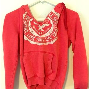 Bright red American Eagle hoodie